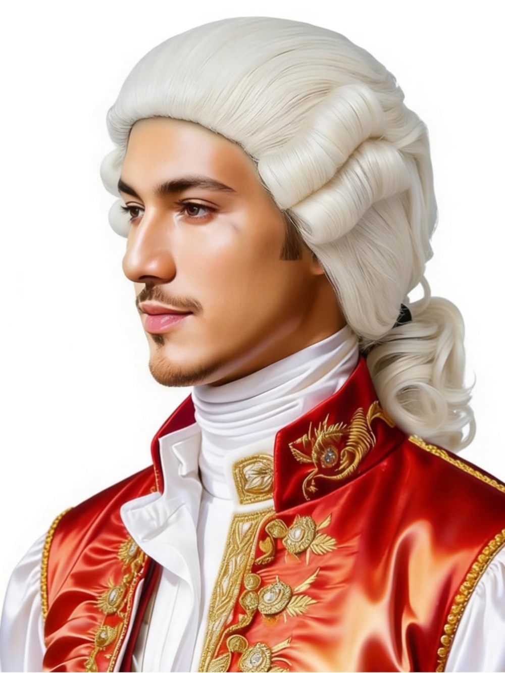 NWT Colonial Revolutionary War George Washington Hamilton Historical Costume Wig